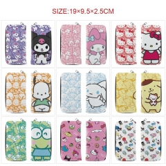 11 Styles Sanrio Cartoon Zipper PU Anime Long Wallet Purse