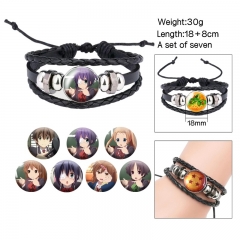 2 Styles (Replaceable Pattern) Cyuunibyou Demo Koigashitai Cartoon Anime Bracelet Wristband