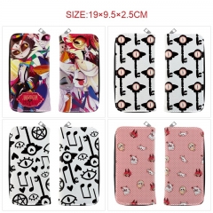 7 Styles Hazbin Hotel Cartoon Zipper PU Anime Long Wallet Purse