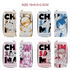 6 Styles Chainsaw Man Cartoon Zipper PU Anime Long Wallet Purse