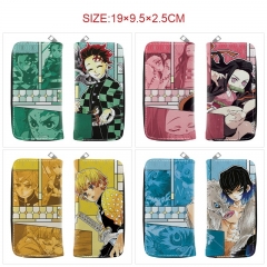 7 Styles Demon Slayer: Kimetsu no Yaiba Cartoon Zipper PU Anime Long Wallet Purse