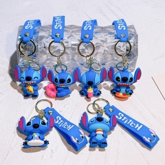 10 Styles Lilo & Stitch Cartoon PVC Anime Figure Keychain