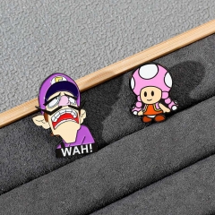 2 Styles Super Mario Bro Cartoon Anime Alloy Pin Brooch