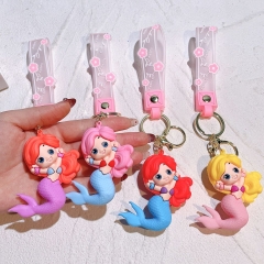 4 Styles The Little Mermaid Kuromi Anime PVC Keychain