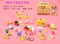 8PCS/SET 10CM Pokemon Pikachu Cartoon Blind Box Anime Figure Toy