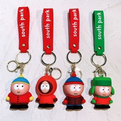 4 Styles South Park Anime Silica Gel Keychain