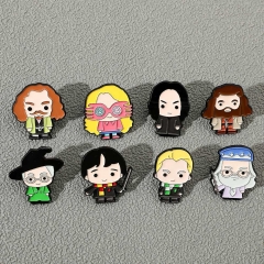 8 Styles Harry Potter Cartoon Anime Alloy Pin Brooch