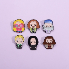 8 Styles Harry Potter Cartoon Anime Alloy Pin Brooch