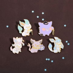 5 Styles Pokemon Cartoon Anime Alloy Pin Brooch