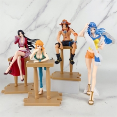 5 Style 18-25CM One Piece Luffy Boa Namu Sanji Vivi Cartoon Anime PVC Figure