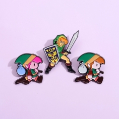 3 Styles The Legend Of Zelda Cartoon Anime Alloy Pin Brooch