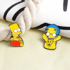 2 Styles The Simpsons Cartoon Anime Alloy Pin Brooch