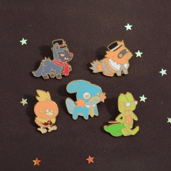 5 Styles Pokemon Cartoon Anime Alloy Pin Brooch