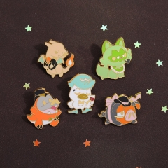 5 Styles Pokemon Cartoon Anime Alloy Pin Brooch