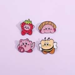 4 Styles Kirby Cartoon Anime Alloy Pin Brooch