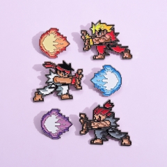 6 Styles Street Fighter Anime Alloy Pin Brooch