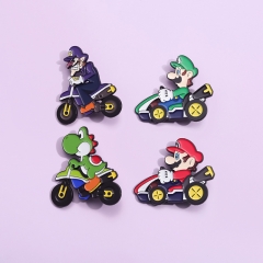 4 Styles Super Mario Bro Anime Alloy Pin Brooch