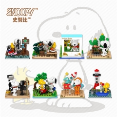 8PCS/SET Snoopy Cartoon Anime Blind Box Figure