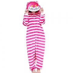 Alice in Wonderland Cheshire cat Cartoon Cosplay New Kawaii Pyjamas Warm Winter Anime Flannel Pajamas