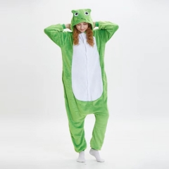 Frog Cartoon Cosplay New Kawaii Pyjamas Warm Winter Anime Flannel Pajamas