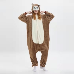 Monkey Cartoon Cosplay New Kawaii Pyjamas Warm Winter Anime Flannel Pajamas