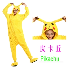 Pokemon Cartoon Cosplay New Kawaii Pyjamas Warm Winter Anime Flannel Pajamas