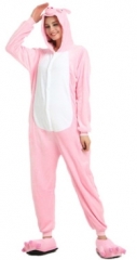 Pink Pig Cartoon Cosplay New Kawaii Pyjamas Warm Winter Anime Flannel Pajamas