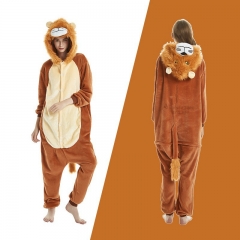 The Lion King Cartoon Cosplay New Kawaii Pyjamas Warm Winter Anime Flannel Pajamas