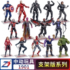 Original 16 Styles Marvel Spider Man Iron Man Hulk Cartoon Anime PVC Action Figure