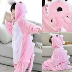 Dinosaur Cartoon Cosplay New Kawaii Pyjamas Warm Winter Anime Flannel Pajamas