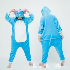 Elephantidae Cartoon Cosplay New Kawaii Pyjamas Warm Winter Anime Flannel Pajamas