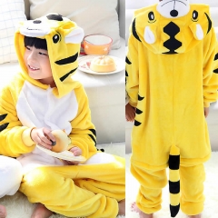 Tiger Cartoon Cosplay New Kawaii Pyjamas Warm Winter Anime Flannel Pajamas