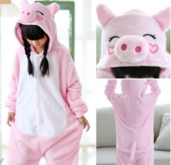 Pig Cartoon Cosplay New Kawaii Pyjamas Warm Winter Anime Flannel Pajamas