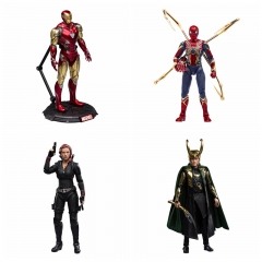 Original 6 Styles 28.5CM Marvel 1/7 Scale Black Widow Spider Man Iron Man  Cartoon Anime PVC Action Figure