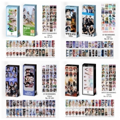 62PCS/SET K-POP BTS Bulletproof Boy Scouts/Black Pink/ Twice/Seventeen Paper Anime Bookmark