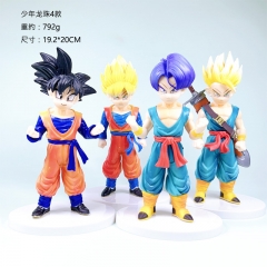 4PCS/SET Dragon Ball Son Goku Broli Cartoon Anime PVC Figures