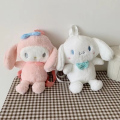 30cm 2 Styles Sanrio My Melody Cinnamoroll Cartoon Backpack Anime Plush Bag