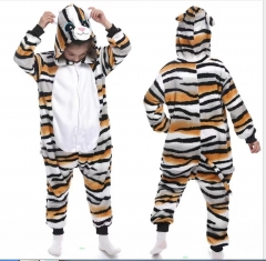 Animal Felis pardalis Cartoon Cosplay New Kawaii Pyjamas Warm Winter Anime Flannel Pajamas