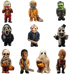 5-9CM 17 Styles Halloween Horrible Movie Anime Resin Figure Toy