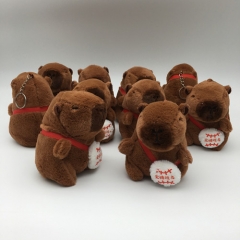 10PCS/SET 13CM Capybara Cute Anime Plush Toy Pendant