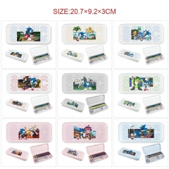 10 Styles Sonic the Hedgehog Cartoon Pattern Pencil Case Anime PE Pencil Box