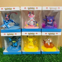 6PCS/SET Pokemon Cartoon PVC Anime Figure