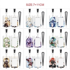 17 Styles Genshin Impact Cartoon Pattern Anime Card Holder Bag