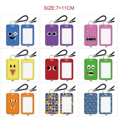 12 Styles Rainbow Friends Cartoon Pattern Anime Card Holder Bag Keychain