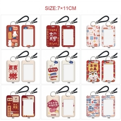 11 Styles Popular Elements Cartoon Pattern Anime Card Holder Bag Keychain