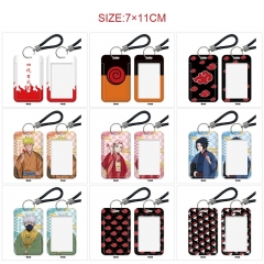 11 Styles Naruto Cartoon Pattern Anime Card Holder Bag Keychain