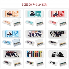 10 Styles Jujutsu Kaisen Cartoon Pattern Pencil Case Anime PE Pencil Box