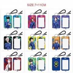 11 Styles Blue Lock Cartoon Pattern Anime Card Holder Bag Keychain