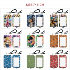 11 Styles Dragon Ball Z Cartoon Pattern Anime Card Holder Bag Keychain