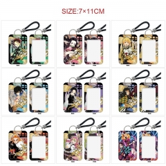 11 Styles Demon Slayer: Kimetsu no Yaiba Cartoon Pattern Anime Card Holder Bag Keychain